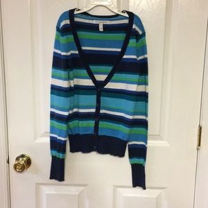 Cute striped cardigan perfect for a chilly day!